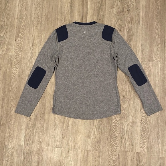 Men’s Lululemon‎ Athletic Long Sleeve Heather Gray Blue Shirt - Picture 5 of 6